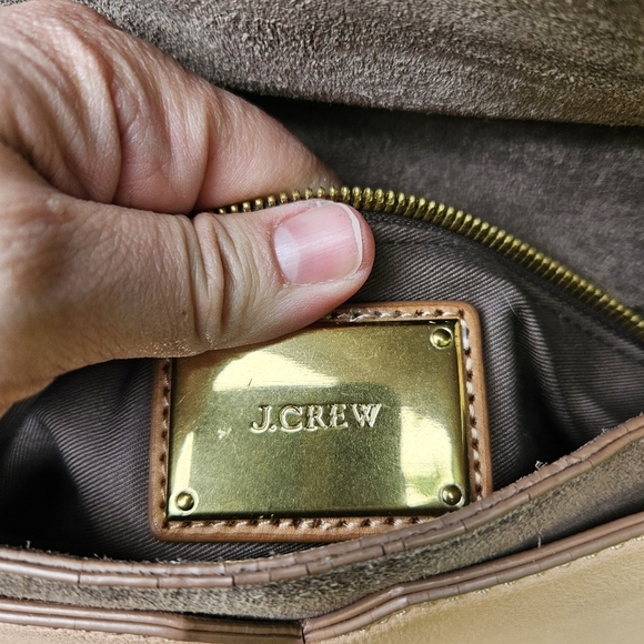 J. Crew blush pink leather rectangular flap crossbody bag - Picture 8 of 14